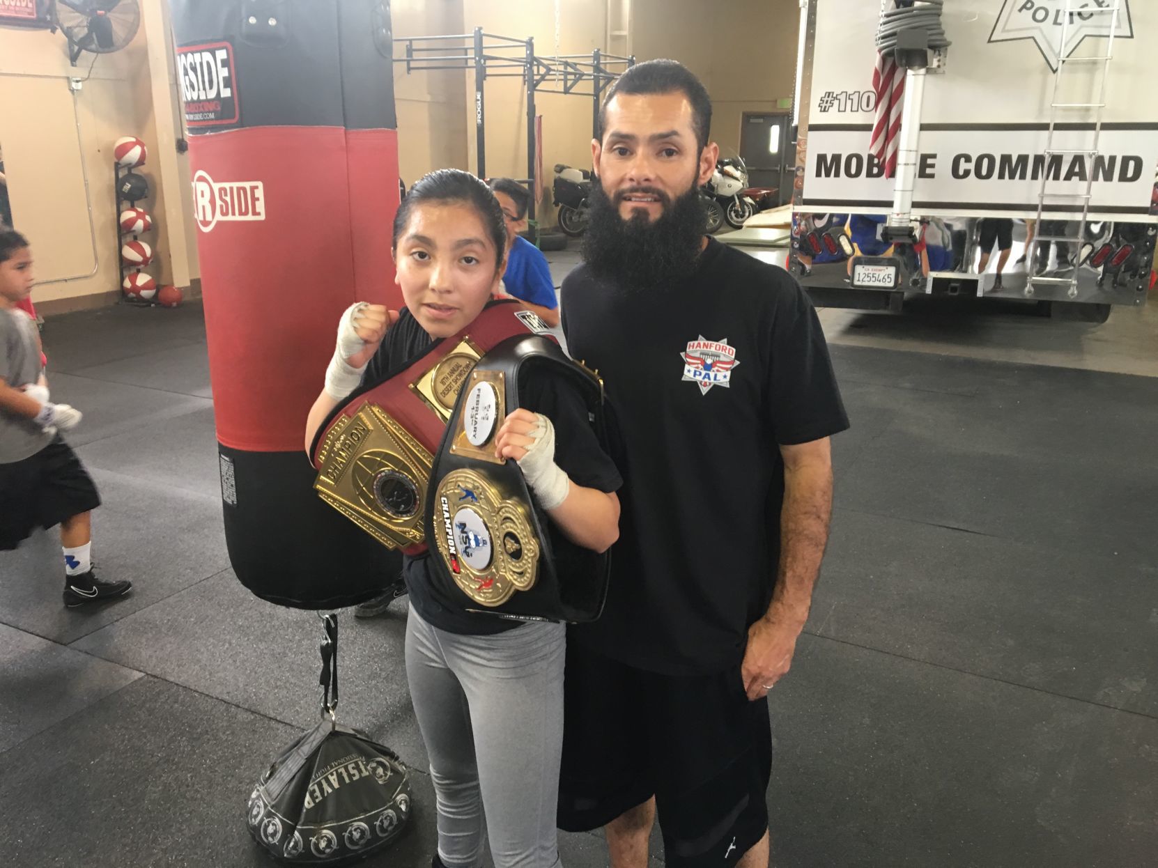 Lexus Ramirez with coach